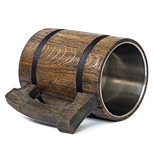Fantasy Plain Wooden Beer Mug, Dungeon Master, Pirate Medieval Beer Stein, Beer Tankard, DnD Gamer Gift, MH Geek Gift - Thumbnail 5