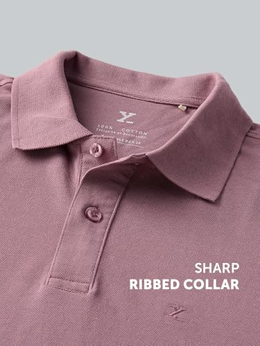 Image of XYXX Men's Nova 100% Combed Cotton Regular Fit Polo T-Shirt