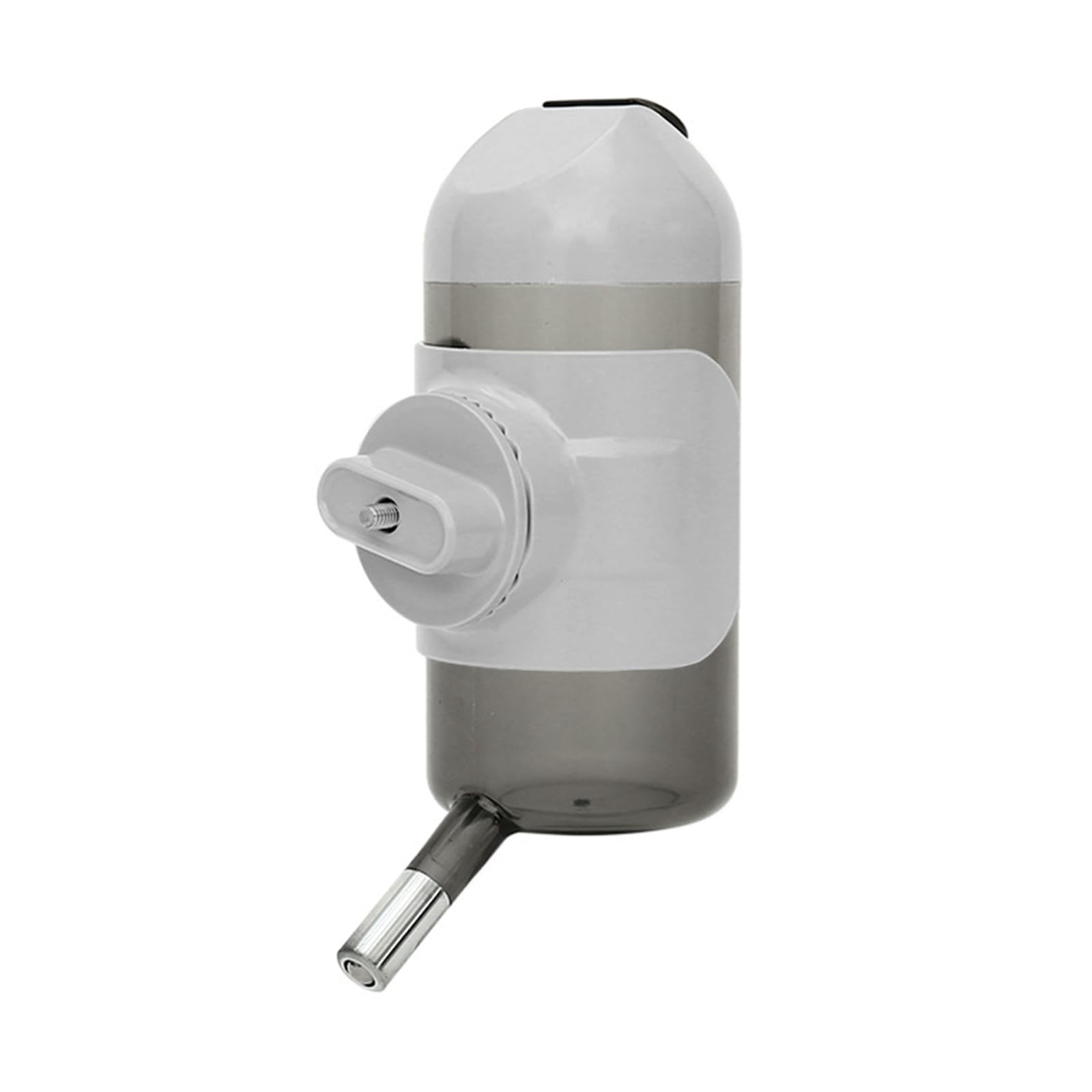 Dispensador de Agua para Jaula de Perros y Gatos, 500ml Bebedero Sin Goteo, Botella Automática para Mascotas (Gris)