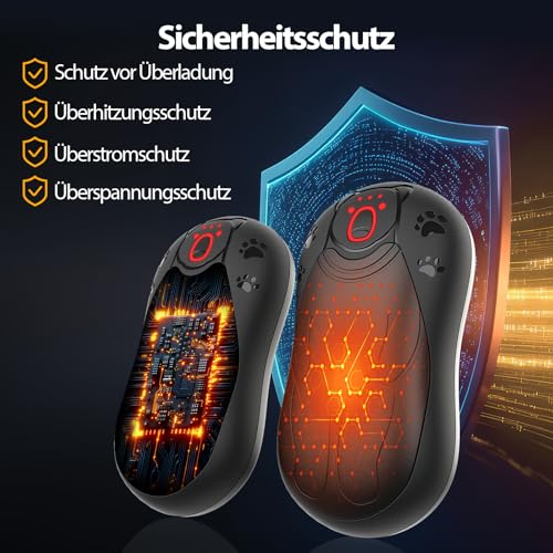 OUTJUT 12000mAh Magnetischer Handwärmer Elektrisch 2er Set, Rundum-Heizung – Ansicht 6