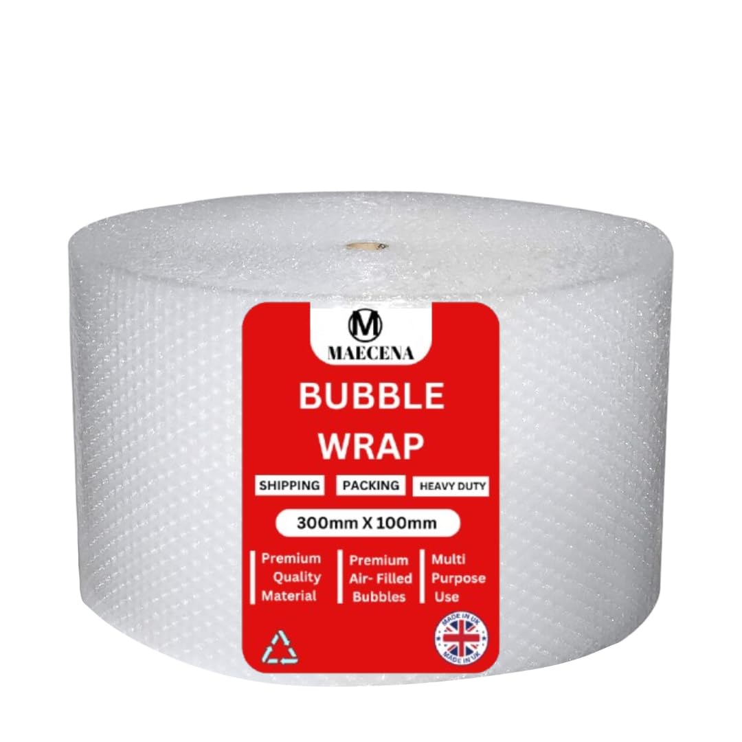 MAECENA Bubble Wrap For Moving House Packing material for Moving Home, Easy swifting Packing, Office and Industrial Use (300mm X100meter)