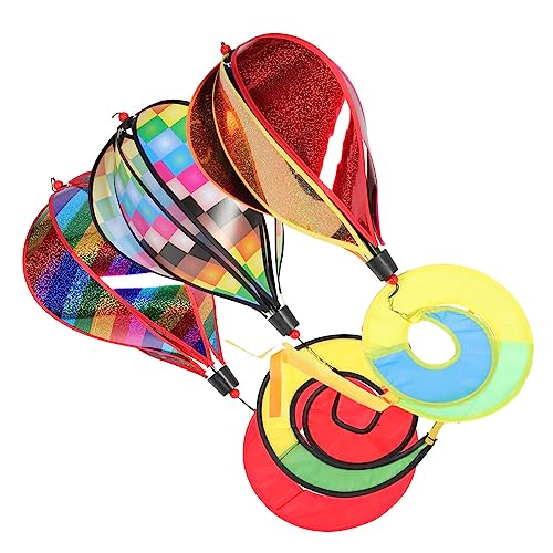 Parliky Spiral Balloon Windmill Decorations 3pcs Outdoor Garden Windmill Spinners for Decorative Use