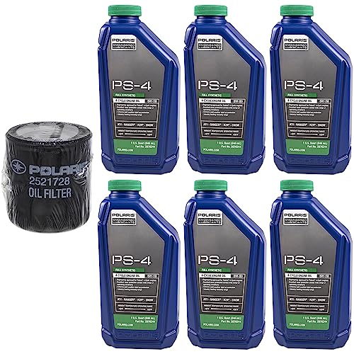 Polaris PS-4 Full Synthetic Oil Change Kit 6 Quarts with Filter RZR Pro R 2521728
