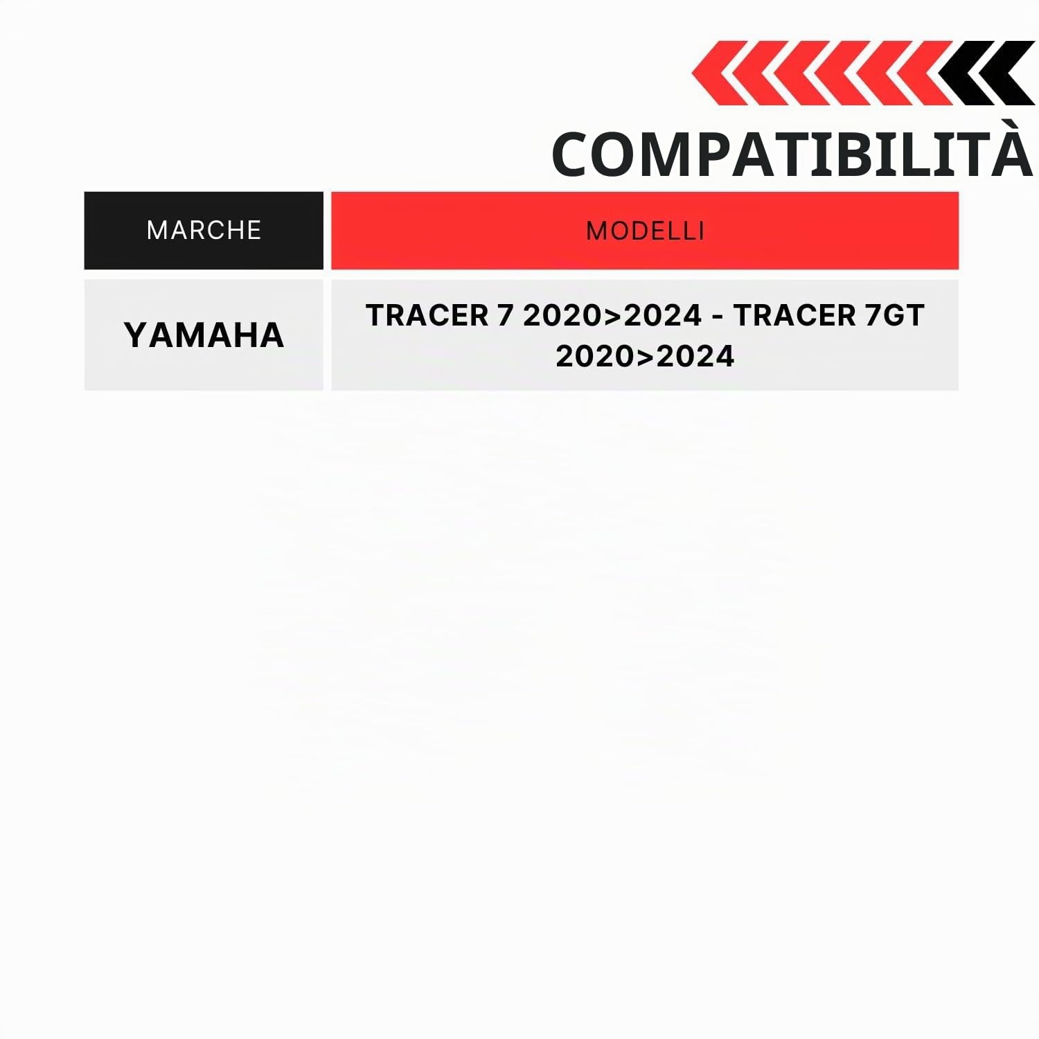 Cupolino Moto Parabrezza Plexiglass JD9 TOURING Fume Chiaro COMPATIBILE CON YAMAHA TRACER 7 2020-2024