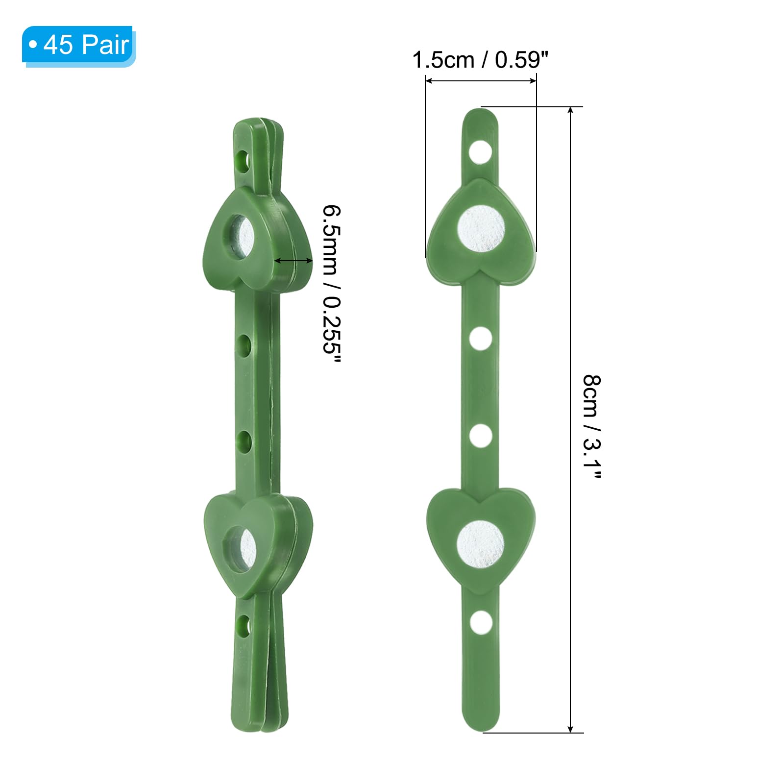 PATIKIL Boutonnieres Florales Imanes Broches de Corsage 45 Pares Imanes de Flor Pins Boutonnieres Corsage para Hacer Flores DIY Boda, Verde