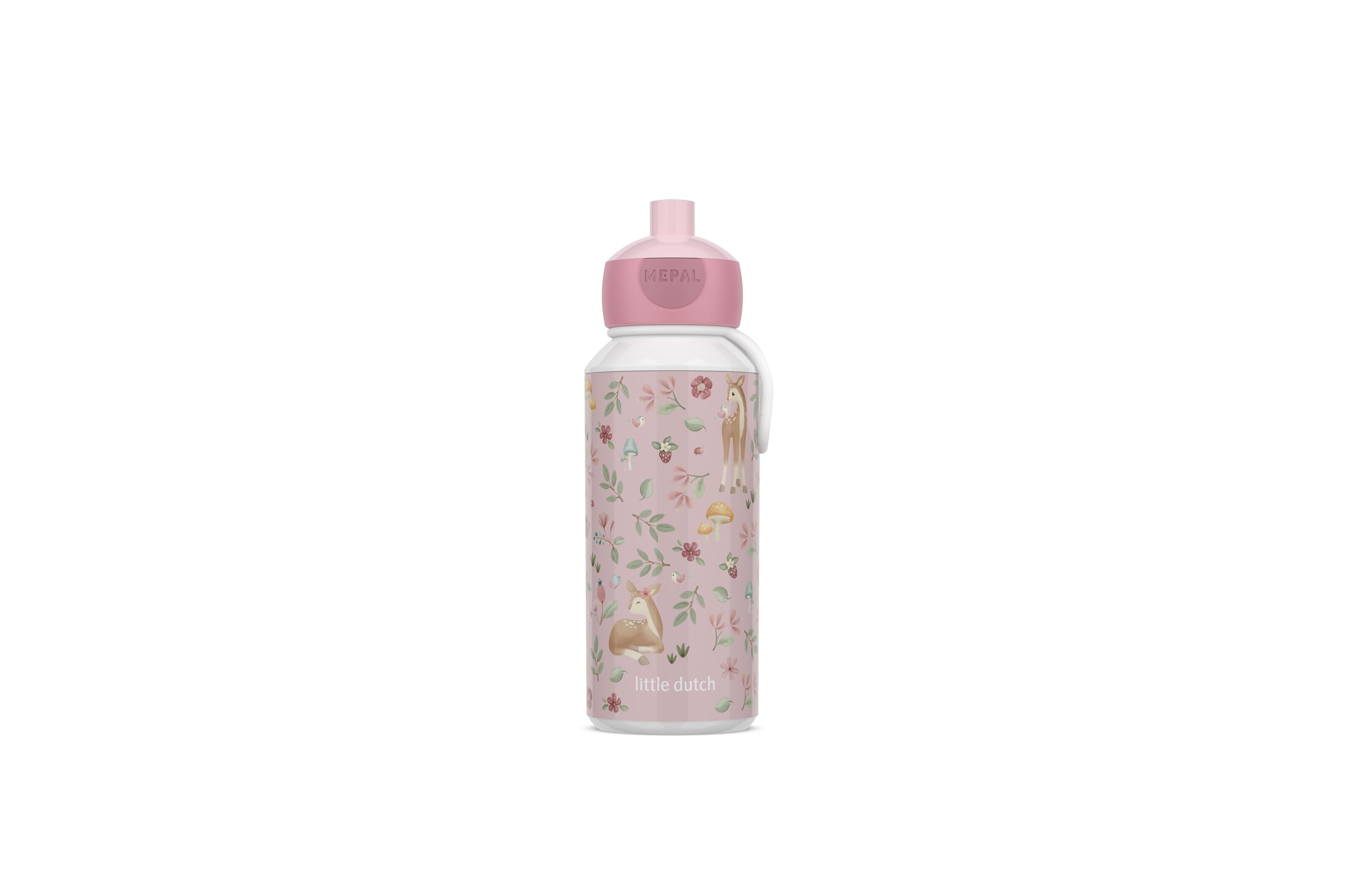 Mepal Fairy Garden Drinking Bottle Pop-Up Campus Little Dutch, Drinking Bottle, Leak Proof Drink Bottle For School, Bpa-Free And Dishwasher Safe, 400 Ml,