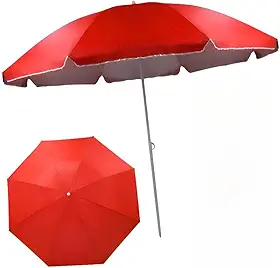 Guarda-Sol Gigante 2,40m Ombrelone Articulado Respirável com Proteção UV para Praia Piscina Pesca Família