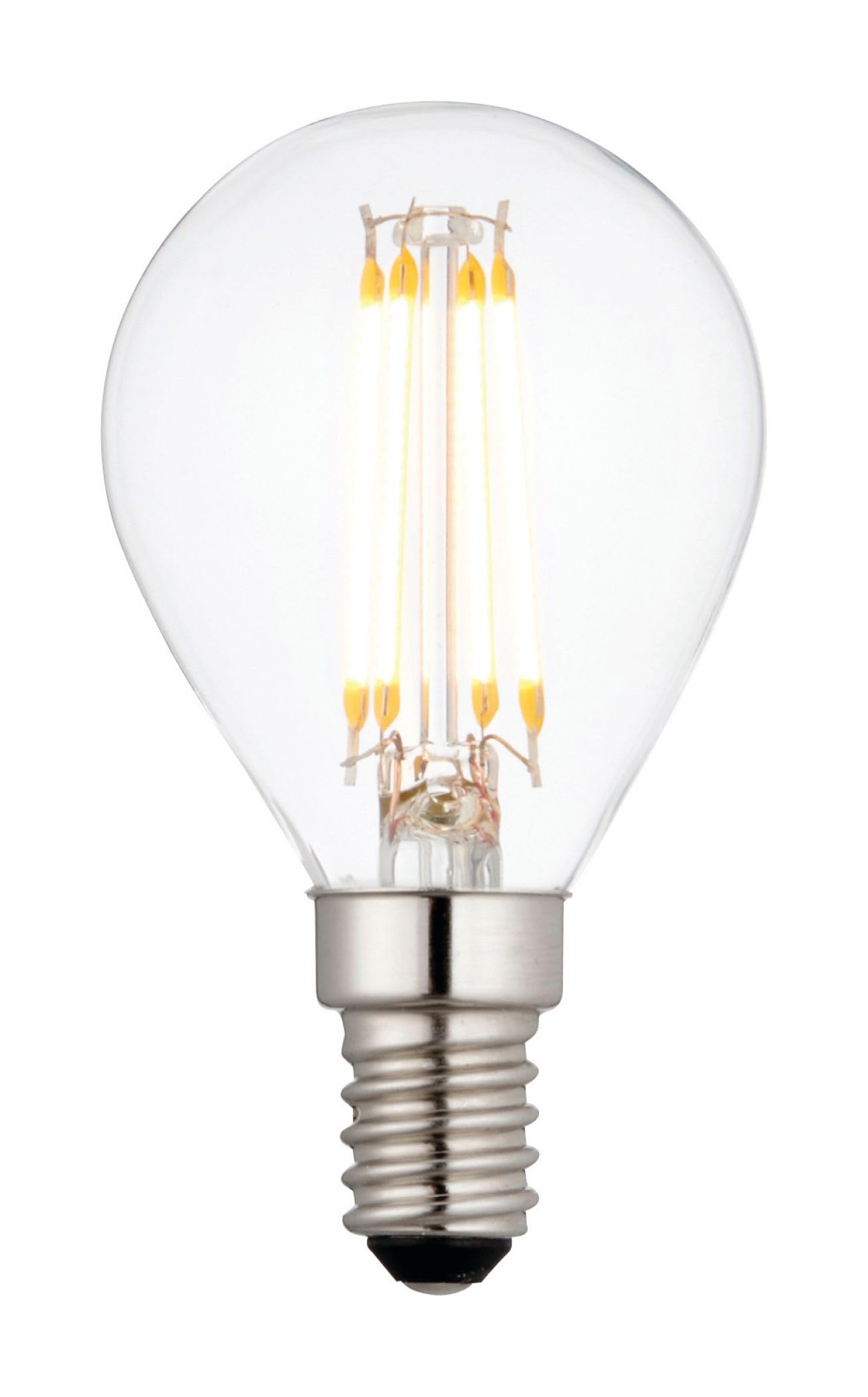 ENDON 93019 4w Filament LED Golf Ball, E14, Dimmable, 2700K, 380lm, Clear