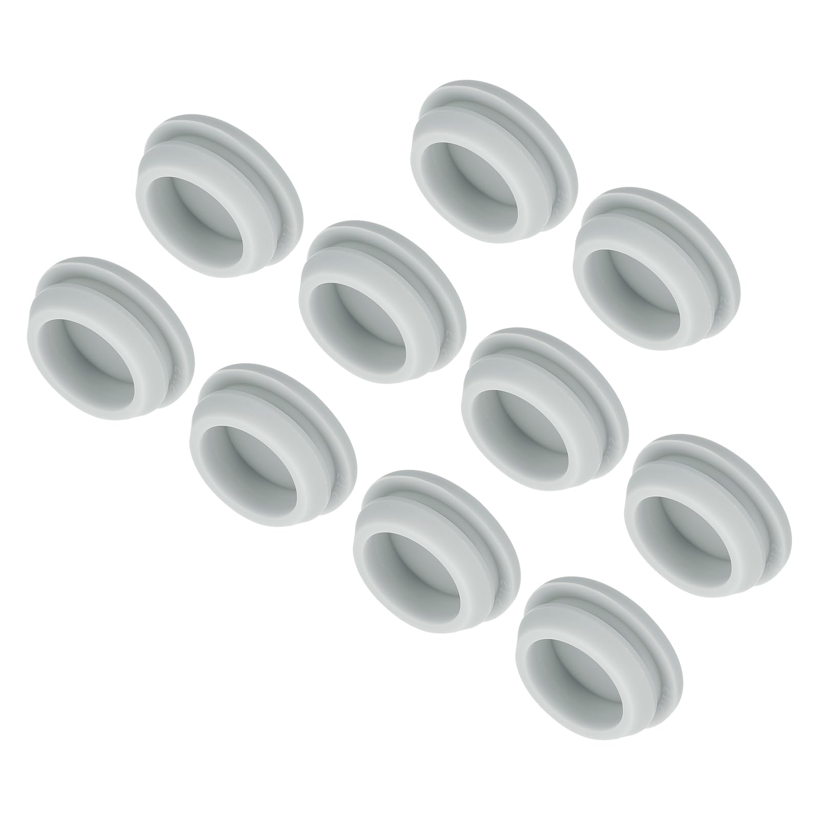 MECCANIXITY 10pcs Silicone Snap in Locking Hole Plugs,21mm/0.8 Inch Mounting Diameter Narrow Groove Width 2.5mm Panel Seal Cover Round for Kitchen Bulkheads Waterproof Sealing Plugs Grey