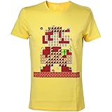  Nintendo Super Bros. Giant Mario 30th Anniversary Men\'s T-Shirt, Yellow (ts500207ntn-xs) Camiseta, Amarillo, XS para Hombre