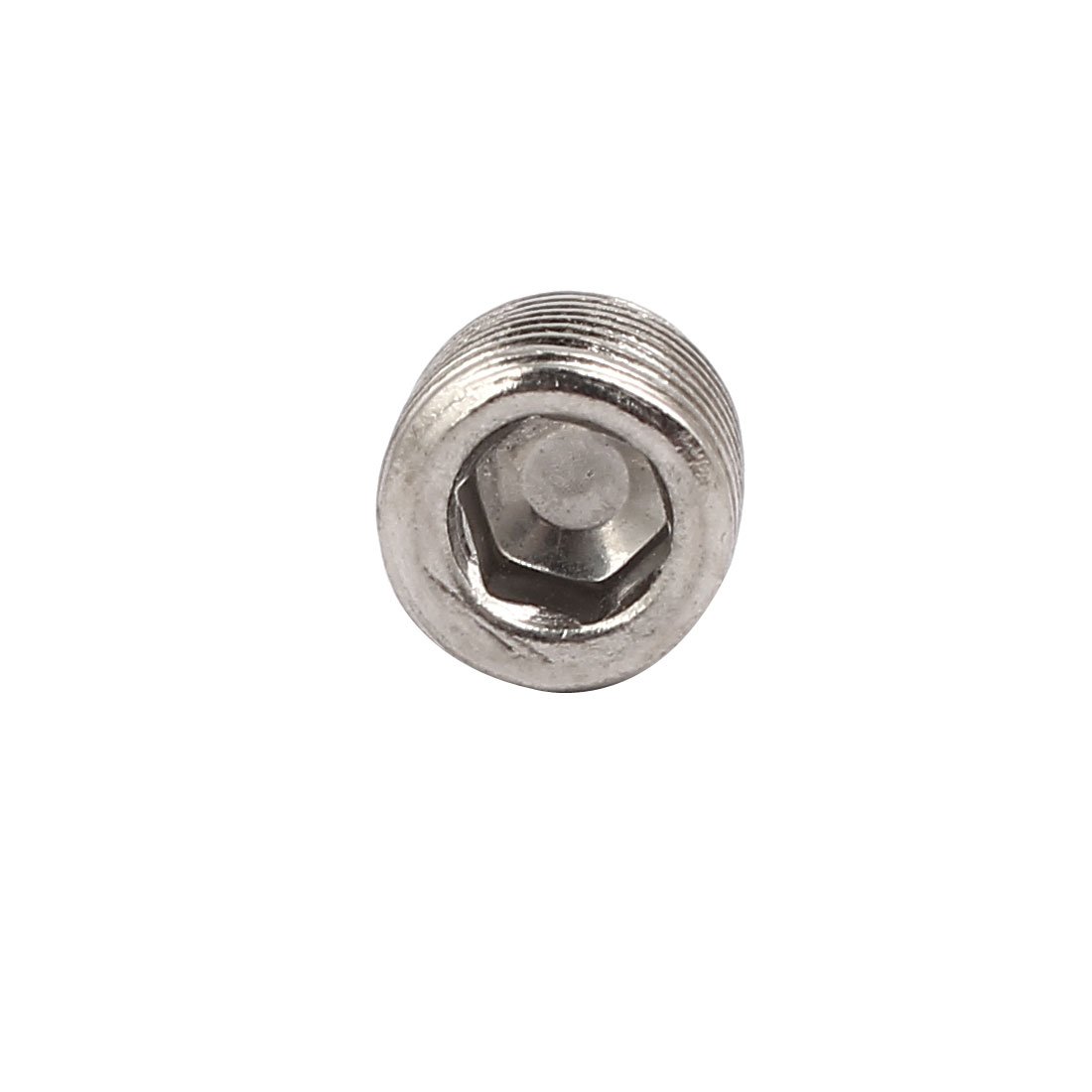 Sourcingmap 1/8NPT Metal Hex Socket Set Grub Screws Silver Tone for Towel Rack Door Knob 12pcs - Image 2