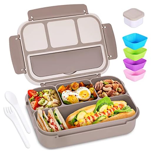 4-Compartment Adult Bento Lunch Box Set