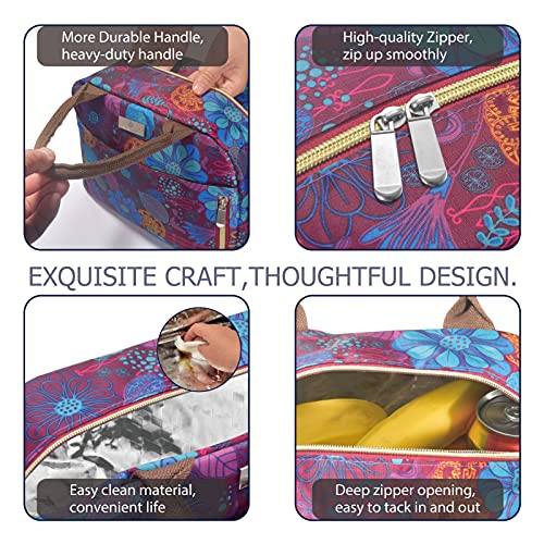 Vavabox Lunch Bags For Women,Insulated Lunch Box,Lunch Box Lunch Organizer Lunch Holder For Women/Beach/Party/Boating/Office/Fishing/Picnic (Purple) #TOP3