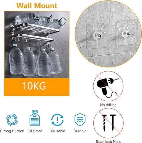 Image of DARNEX Heavy Duty Self-Adhesive Screw Hooks as Strong Wall Hanging Solutions Without Drilling for Kitchen and Bathroom Accessories (Screw Hook Hanger, Transparent) (20 PCS)