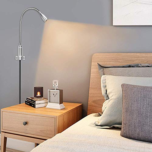 Image of Meanyee 1 * 3W Wall Reading lamp led Bedside Lights headboard with Touch Switch /stepless dimmable /Adjustable /Warm White(3000K) / led /Plug in cord /MY-BD061
