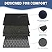 SPRING SEAON Wheelchair Armrest Covers (Pair) - Suede Velvet Memory Foam Accessories Pads for Wheelchair Arm Rest, Office Transport Chairs, Soft Support Cushion for Mobility Aids(Navy Blue)