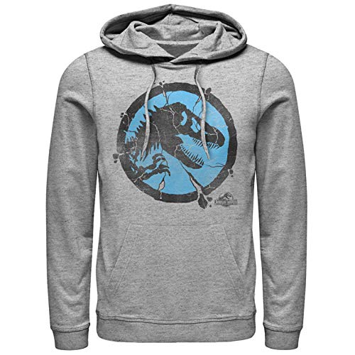 Jurassic World Crackpot Mens Pullover Hoodie Athletic Heather
