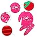 Kids 2 Piece Kids Christmas 𝐏ajamas Cotton Long Sleeve Matching Holiday 𝐏js Set Toddler Boy Girl (Hot Pink, 1-2 Years)