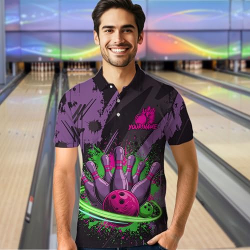 Custom Bowling Shirt for Men Women Bowling League Bowling Team Jersey Bowling Polo Shirt Bowling Quarter Zip Shirt3