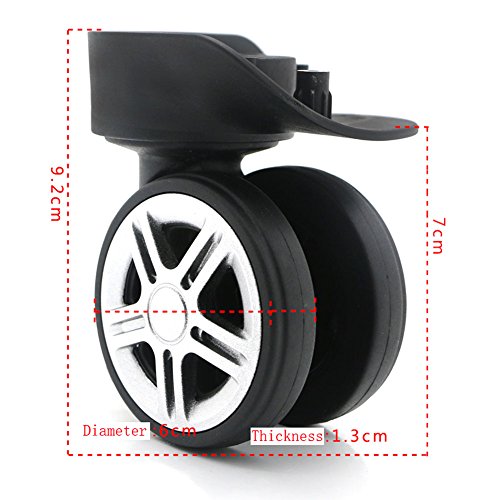 Super Ma 360 Swivel Luggage Mute Wheel Suitcase Replacement Repair Wheels 053(Couple Wheel) #TOP2