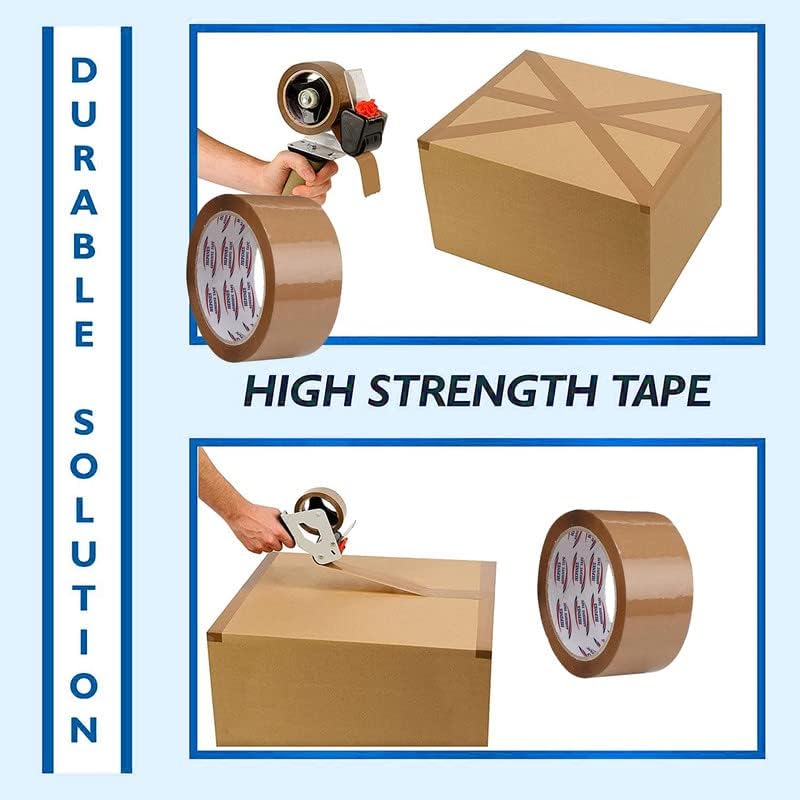 Image of Brown Tape 2 Inch Multipurpose For Home And Office Use, Decorating And Diy Industrial Packaging Tape Box Packing 65 Meter Pack of 12