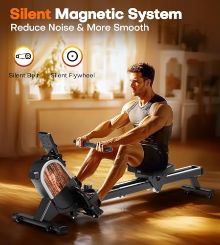 Rowing Machine(2025), CHAOKE Magnetic Rowing Machines for Home 350 LB Weight Capacity, 16 Levels Resistance Row Machine with Dual Slide Rail Space-Saving Vertical Storage, Easy Assembly - Image 6