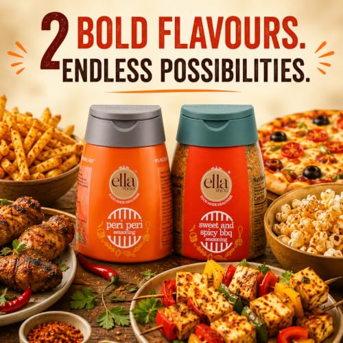 Image of Ella Foods Sweet and Spicy BBQ + Peri Peri Seasoning (Pack of 2 x 100 Gm)