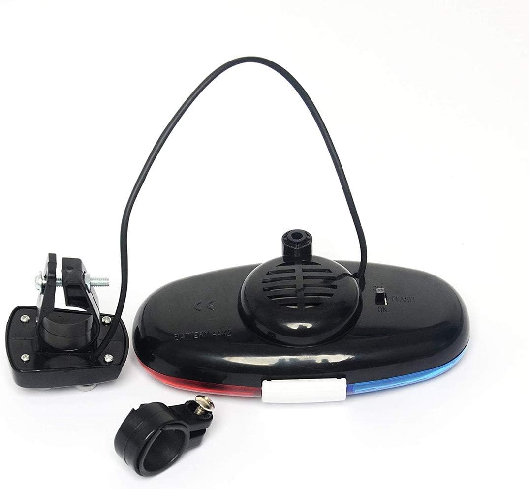 Bike Police LED Light 4 Loud Siren Sound Trumpet Bicycle Cycling Horn Bell