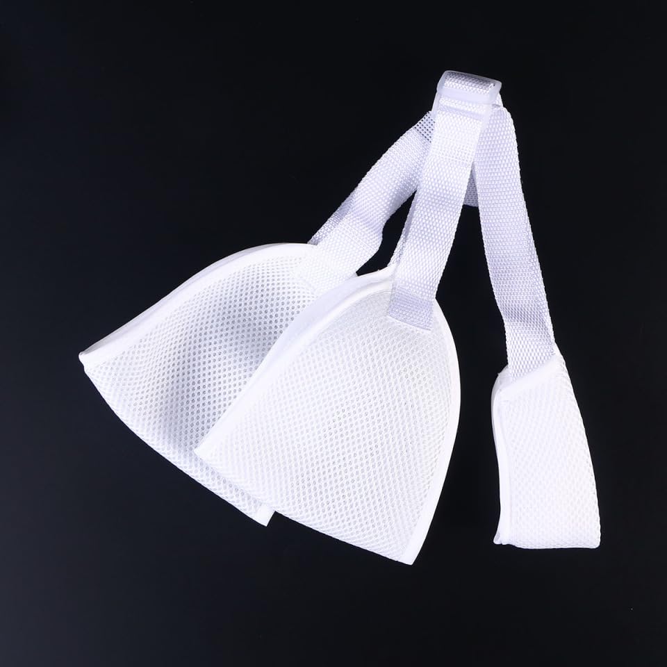 1 Pc Mesh Arm Sling - Breathable Shoulder Immobilizer for Fractured Forearm Support Adjustable Wrist and Elbow Strap for White 44.8 x 5.7 In