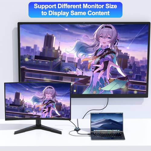 Splitter HDMI para duplicar pantalla en dos monitores sin perder calidad 4K 2