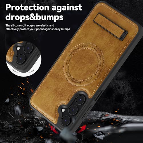 Image of Lunivop for Samsung Galaxy A16 5G Phone Case 6.7 inch PU Leather Brown