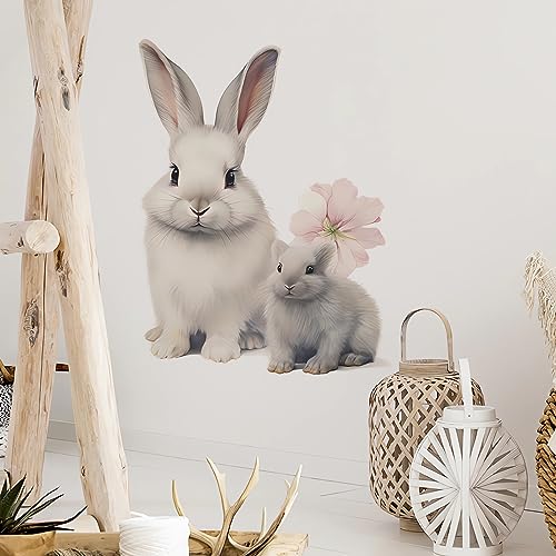 Adhesivos de Pared Conejo Blanco Pequeño sacinora Vinilo Removible miniatura 4