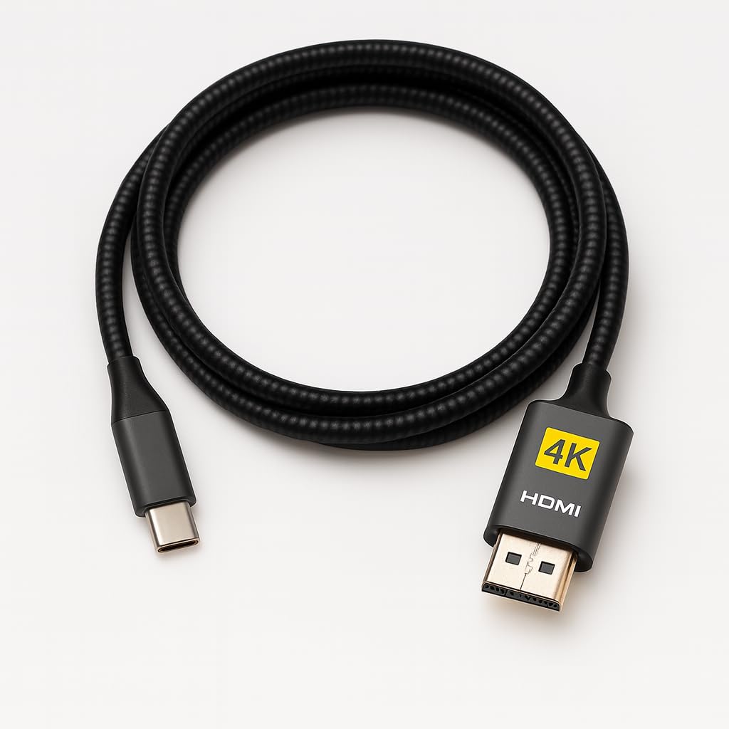 Maxtreo Type-C to HDMI Cable 4K@30Hz Braided Cord | USB-C to HDMI Adapter for TV, Monitor, Projector, MacBook, Samsung, iPad Pro, Windows Laptop, Android Phones | Plug & Play Display Converter Maxtreo Type-C to HDMI Cable 4K@30Hz Braided Cord | USB-C to HDMI Adapter for TV, Monitor, Projector, MacBook, Samsung, iPad Pro, Windows Laptop, Android Phones | Plug & Play Display Converter