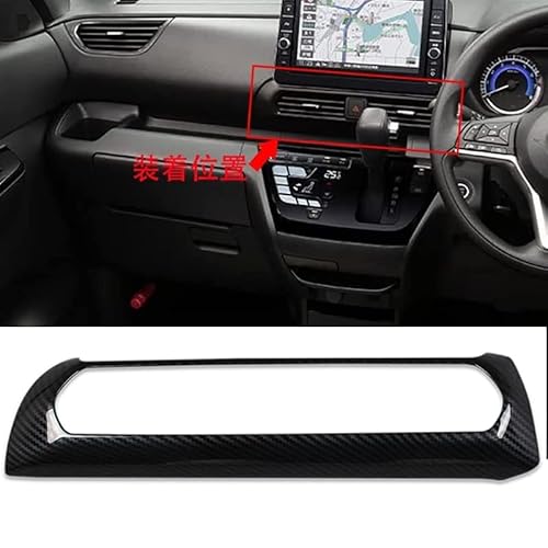 【Black Warrior】「日産 ルークス(For ROOX) 3代目 B4系 2020年〜 」ダッシュボード エアコン送風口 カバー センターコンソール エアコン吹き出し口 フレーム ガーニッシュ (カーボンファイバー柄)