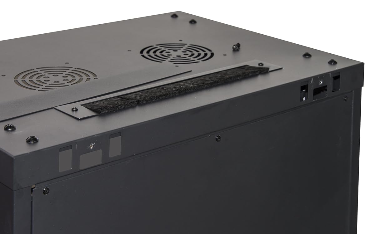 CO1906UNL - Armario Rack 19" 6u Link Serie Light Color Negro con Puerta Cristal (axpxl) mm 300x400x530 Estante Incluido