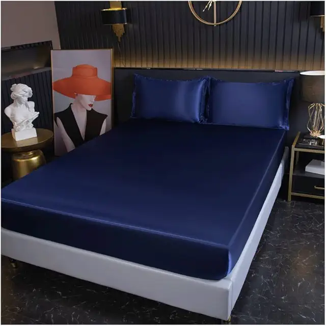 Satin Fitted Sheet 180x200cm - Soft Silky Hotel Quality Bedding