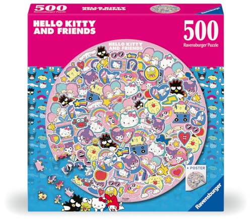 Ravensburger - Puzzle Rond 500 pièces - Hello Kitty