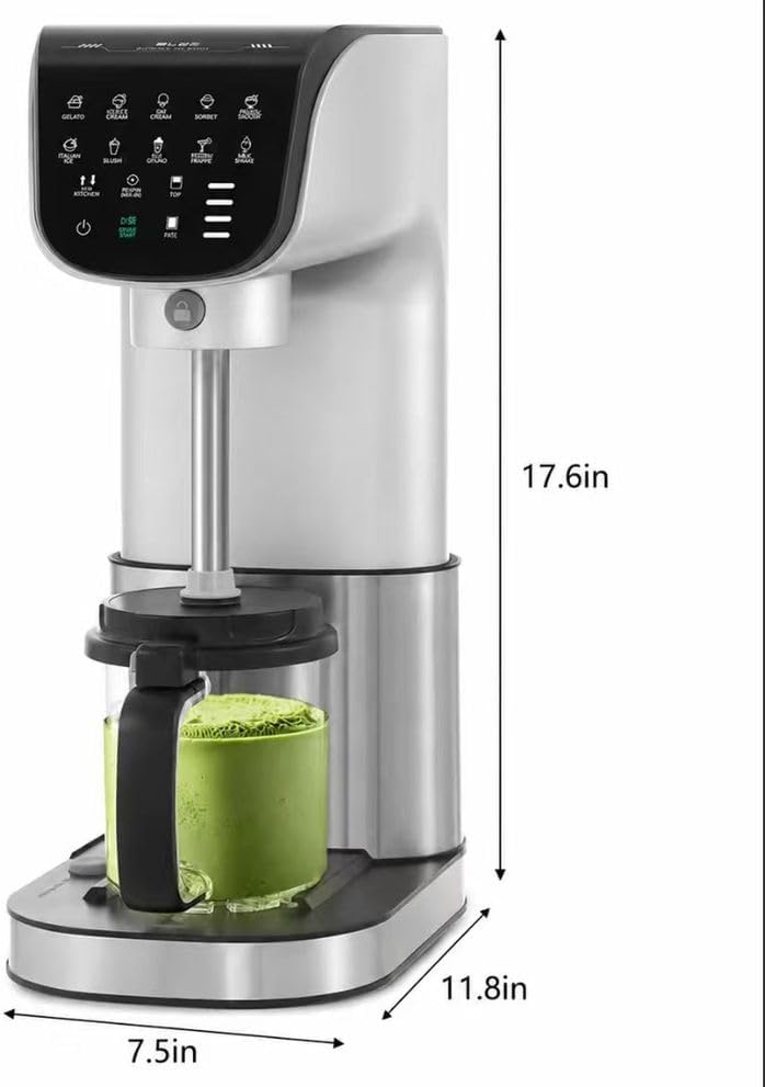 12-in-1 Automatic Ice Cream Maker with Mix-in Function | Gelato, Sorbet, Frozen Yogurt, Milkshakes & More | One-Touch Storage, 3 Pint Cups (19oz), Brushless Motor, Dishwasher-Safe