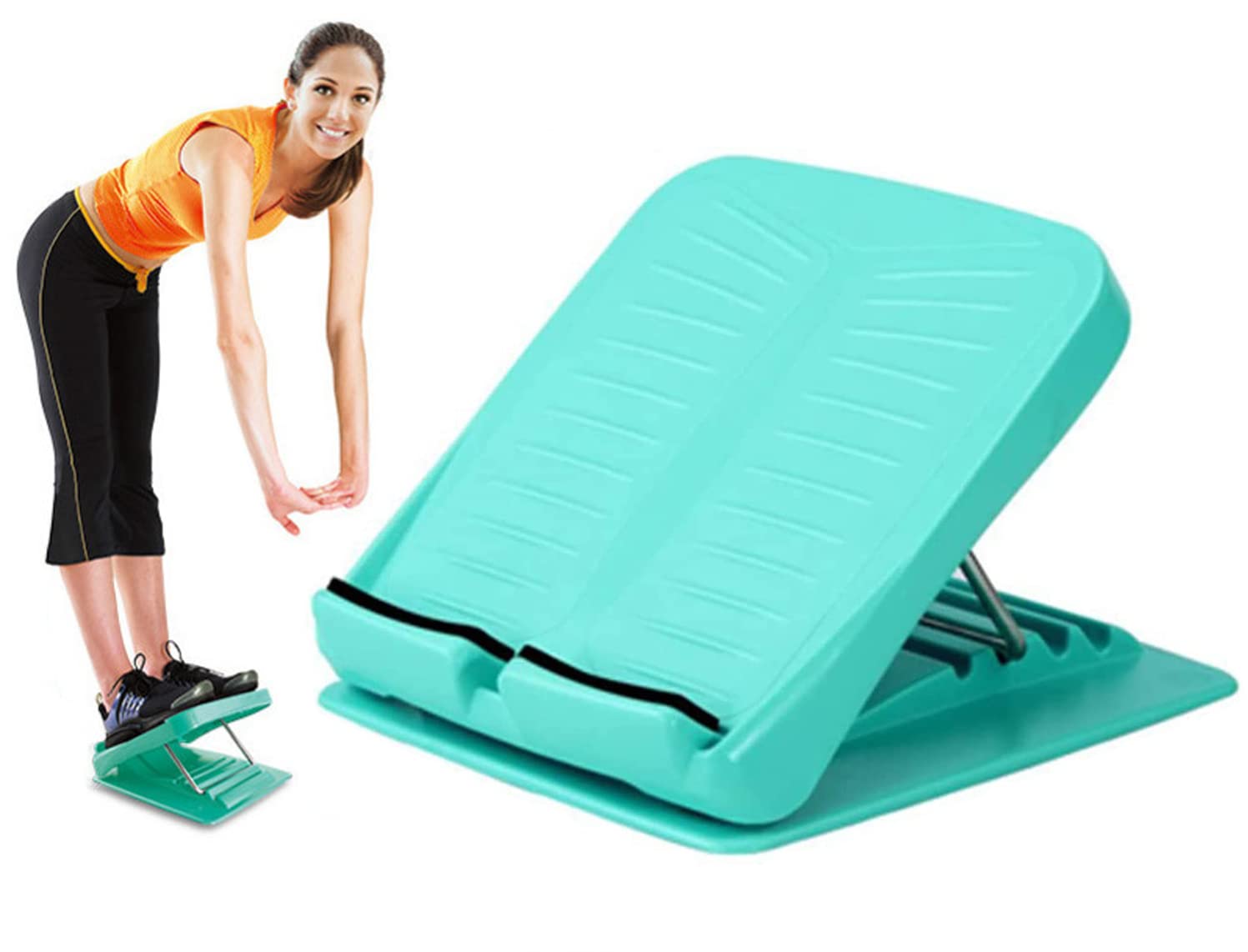 Slant Board, Calf Stretcher Ankle and Foot Incline Board for Stretching Tight Calves or Plantar Fasciitis Adjustable 4 Level (330 lb Capacity), Strength Training Equipment Leg Machines