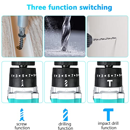 flintronic Akku Bohrschrauber, Professional 12V System Akkuschrauber, 24 Bohrschrauber Set, Akku Schlagbohrschrauber… – Bild 6