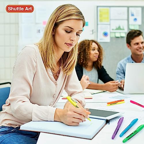 Shuttle Art 108 Pack Highlighters, Highlighters Assorted Colours Set, 6 Bright Colours Chisel Tip Dry-Quickly Non-Toxic Highlighter Markers Bulk for Adults Kids Highlighting in Home School Office - Image 6