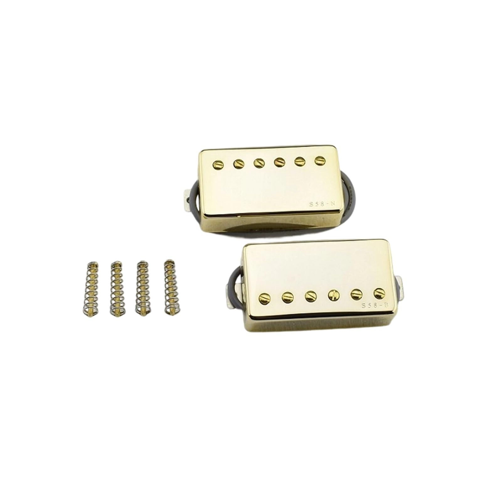 Micro Humbucker Pour Guitare Électrique Accessoire D'instrument De Jazz Professionnel Micro Électrique Simple Bobinage Alnico 5(Gold 1)
