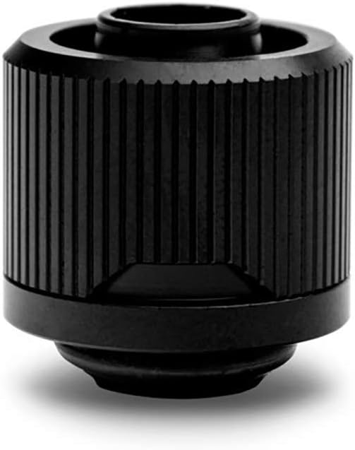 Water Blocks EKWB EK-Quantum Torque STC-10/16 Compression Fitting for Soft Tubing, 10/16mm (3/8" ID, 5/8" OD), Black