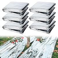 Eniyou 6 Stück 210×160cm Mylarfolie Reflektierende Folie Mylar Folie Silber Hohe Reflektivität Verbessert Lichtverteilung Fördert Pflanzenwachstum Geeignet für Gärten Gewächshäuser Pflanzenschuppen