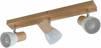 Plafoniera Moderna 'Wanessa' Dimmerabile A 3 Luci - Legno Colore Ocra Per Soggiorno E Cucina - Foto 12