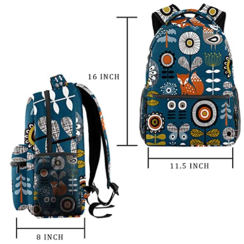 Sac à dos durable fleurs et papillon pour le collège et les sorties décontractées