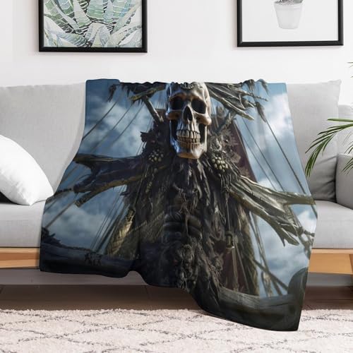Couverture navire pirate housse de chaise décorative et moelleuse en flanelle