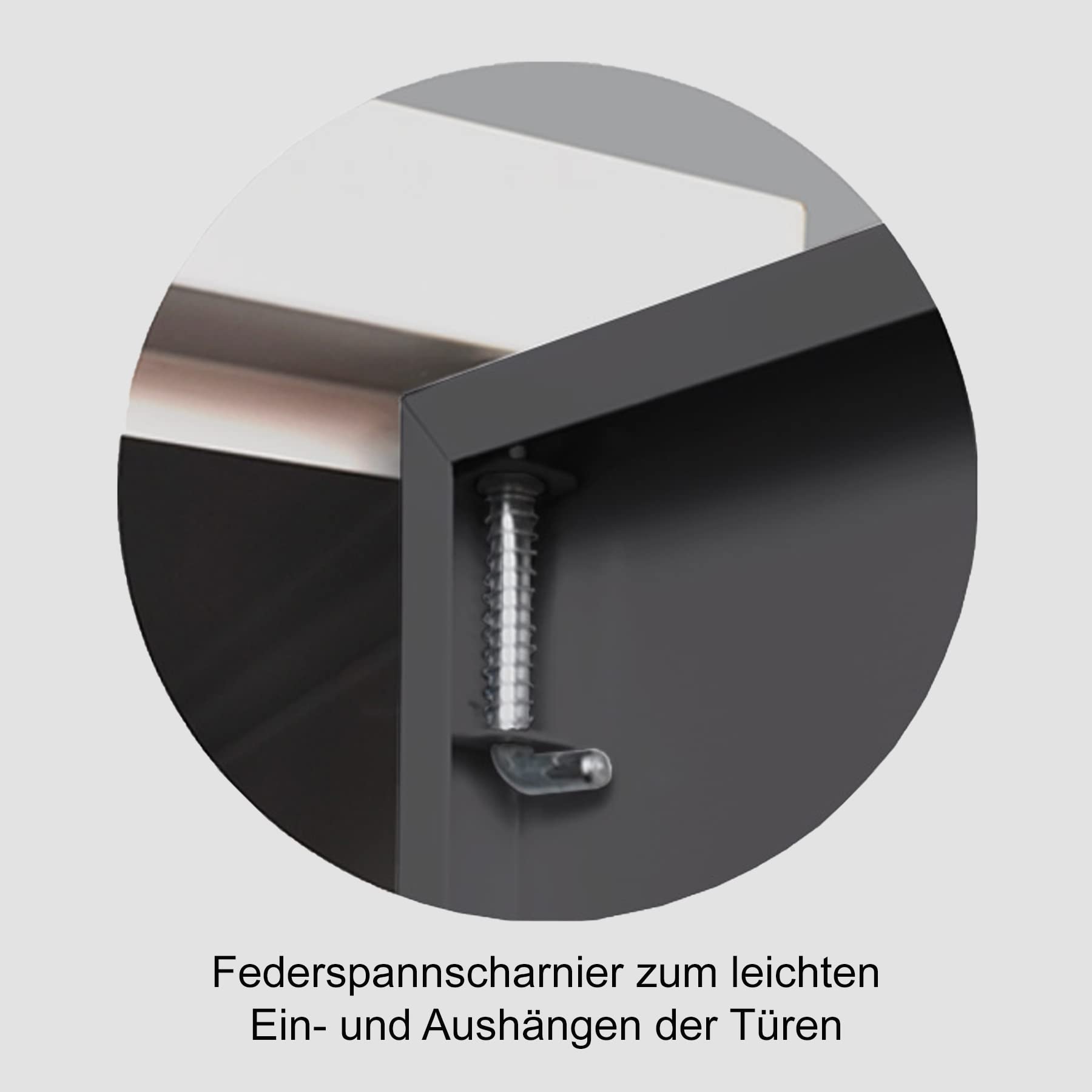 Schrank & Stuhl Spind – Metallspind mit 3 Abteilen in 180 x 120 x 50 cm, Schließfachschrank mit Hutboden & Drehriegelverschlüssen, Lieferung komplett montiert, Grau/Anthrazit