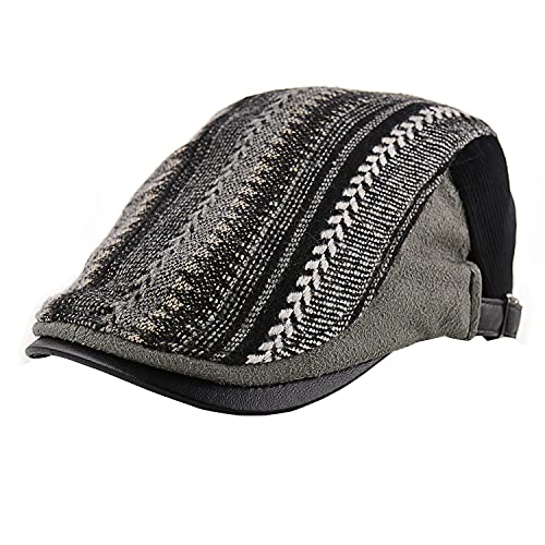 Image of M MOACC Men Beret Hat Cotton Adjustable Newsboy Hats Cabbie Gatsby Cap Driving Flat Caps