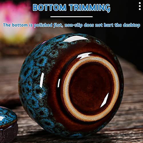 Bakiauli 2-Piece Ceramic Tea Jars, Vintage Chinese Style Storage Jars with Tassel, 70ml Canister for Kitchen Tea, Coffee, Spices or Sugar - Cosy Home Interiors Bakiauli 2-Piece Ceramic Tea Jars, Vintage Chinese Style Storage Jars with Tassel, 70ml Canister for Kitchen Tea, Coffee, Spices or Sugar - Image 4